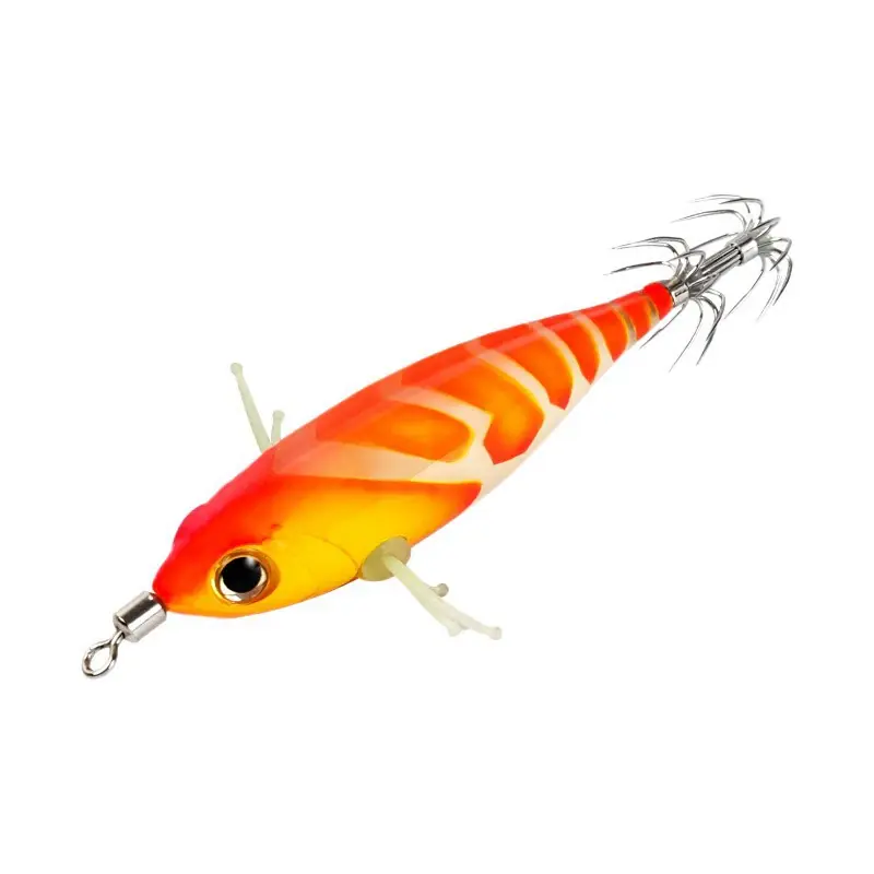 Premium squid jig egi lures assorted colors with luminous coating and lifelike shrimp design for bulk fishing supply