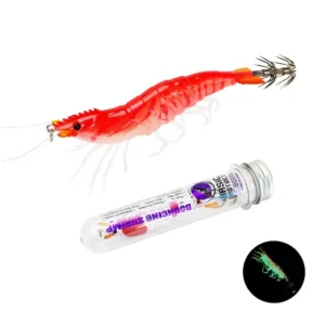 UV reactive luminous shrimp squid egi lures glowing effect display for bulk fishing bait suppliers