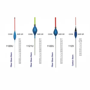 New arrival saltwater fishing float with fiber glass stem, offering superior strength and a full range of sizes from 0.1g to 3.0g for bulk orders