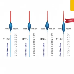 Precision-balanced teardrop float with fiber glass stem, perfect for commercial fishing tackle suppliers seeking reliable buoyancy
