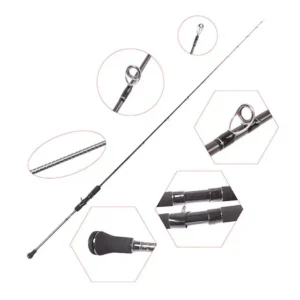 1 section casting jigging lure rod infographic full view white background