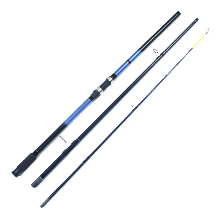 3 pcs E-glass boat fishing rod full view white background