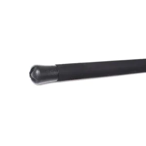 Black jigging rod eva butt cap close-up