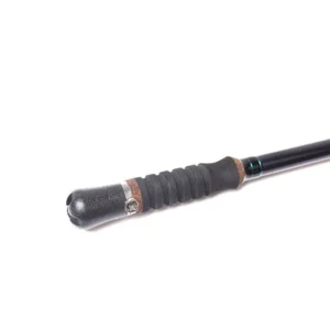Jigging rod eva cork grip butt cap with lanyard ring close-up