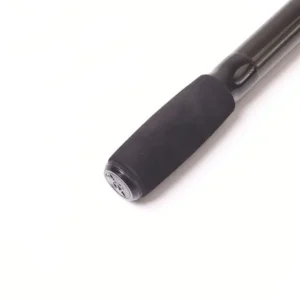 Telescopic surf rod EVA butt handle close-up white background