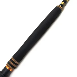 Trolling salmon rod eva handle close-up white background