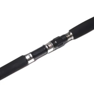 1pc jigging rod metal reel seat and double eva grip detail close-up