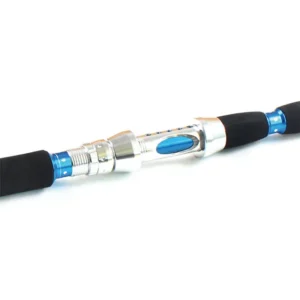 2 section jigging rod silver metal hollow reel seat close-up