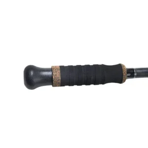 Surf fishing rod rear butt cork eva grip close-up white background