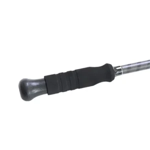 Surf fishing rod rear EVA grip end close-up white background