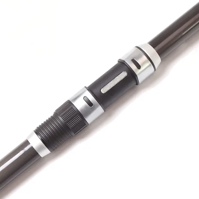 3-telescopic-surf-fishing-rod-reel-seat-detail.jpg Telescopic surf fishing rod metal reel seat detail white background