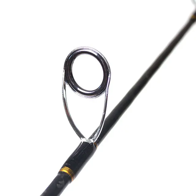 5-carbon-jigging-rod-stainless-steel-guide-ring-closeup.jpg Carbon jigging rod stainless steel guide ring close-up white background