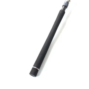 1 piece fiberglass spinning jigging rod black eva handle close-up