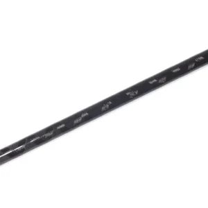 Hollow carbon fishing rod blank texture close-up white background