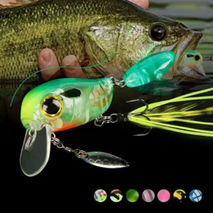 Micro Tappy floating crankbait hard lure with rotating tail and 7 color selections for bass fishing