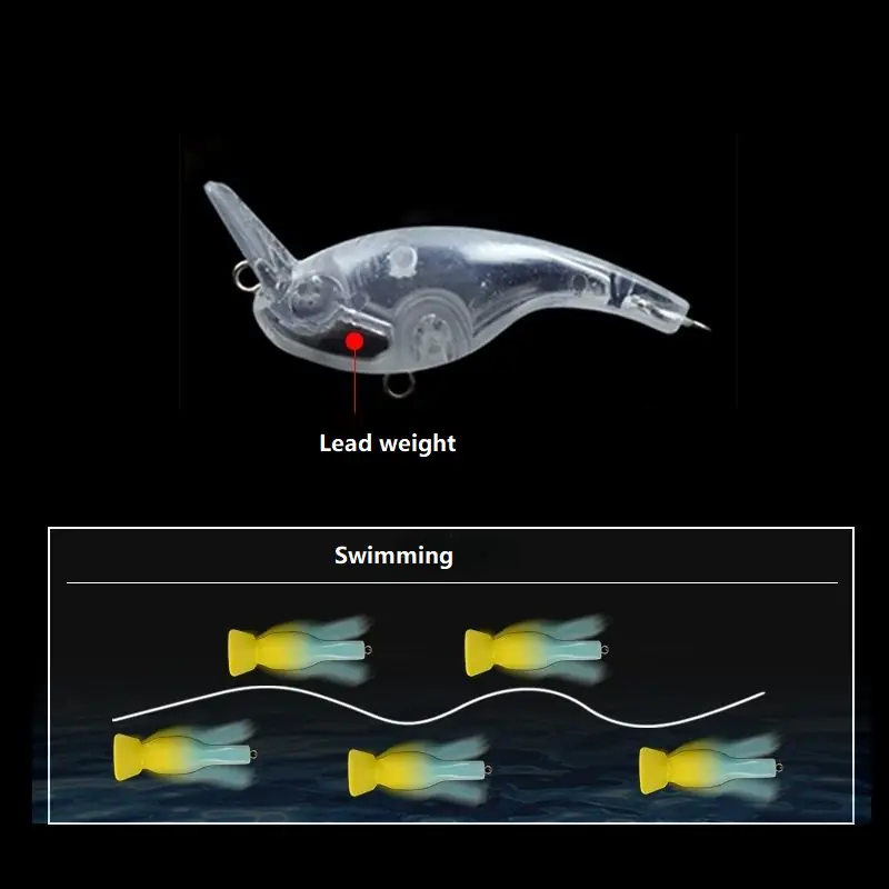 Micro sinking crankbait fishing lure for area trout in 35mm 2.3g and 50mm 7.4g options